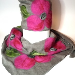 komplet wełniany szary