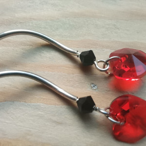 Kolczyki czerwone serca