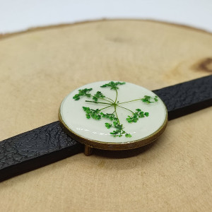 Bransoletka z żywicy, zatopiona dzika marchew