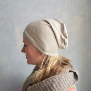 Czapka Beżowa damska bieganie