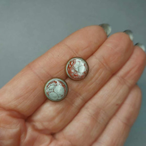 Kolczyki sztyfty, emaliowane