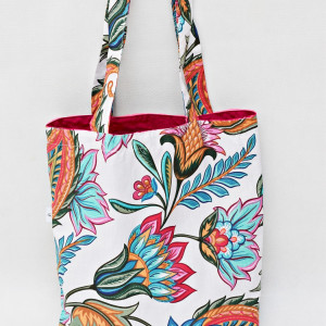 Torba na zakupy Shopperka eko torba, siatka na zakupy, torba zakupowa szoperka kwiaty osty