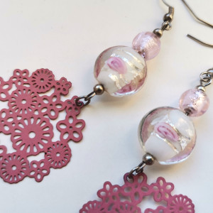 Kolczyki szkło i azur