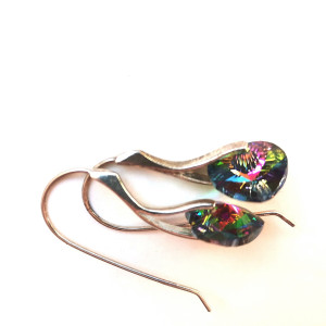 Kolczyki serca zielone