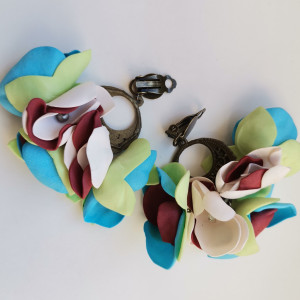 Klipsy lekkie kwiaty