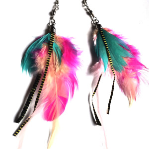 Kolczyki zwariowane bujne dlugie