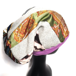 Czapka patchwork smerfetka