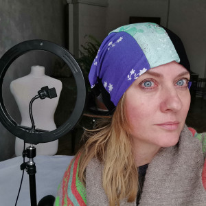 Czapka patchworkowa  damska