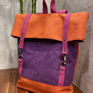 Plecak włóczykija - fiolet, pomarańcz, fuksja