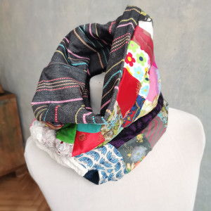 Komin patchworkowy kolorowy