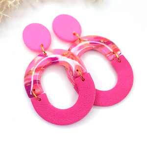 Geometryczne kolczyki z stylu Barbi podkówki