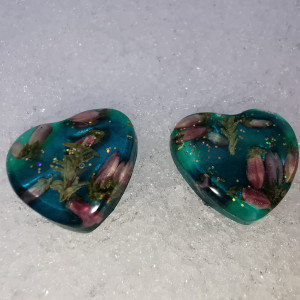 Kolczyki z kwiatami kwiatowe kolczyki gipsówka wrzosy kwiaty wkrętki