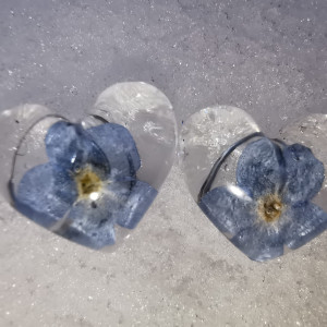 Kolczyki z kwiatami kwiatowe kolczyki niezapominajka niezapominajka forgetmenotskwiaty wkrętki