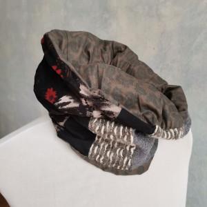 Komin patchworkowy kolory ziemi