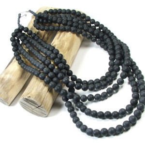 Naszyjnik kulki barwy ziemi masywny lato