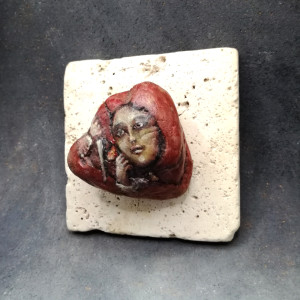 obraz Stone Soul Błazen z cyklu miniatur Dusze Kamieni