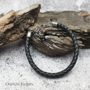 Bransoletka z rzemienia - onyks