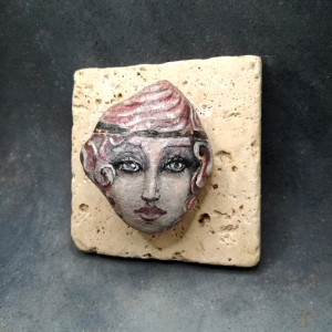 DONA fresk rzeżba naturalna Dusze Kamieni Stone Soul miniatura obraz 3d