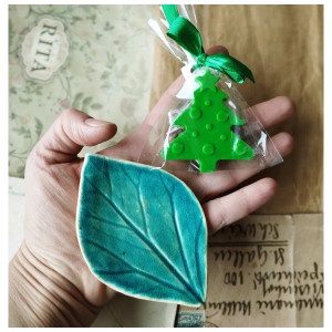 Mydelniczka turkusowy listek