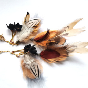 Kolczyki zwariowane bujne dlugie