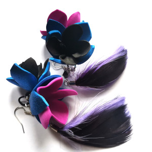 Kolczyki zwariowane bujne dlugie