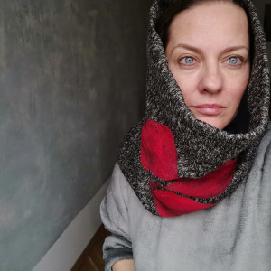 Komin ciepły filcowany