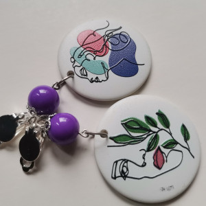 Klipsy lekkie boho  celowo rozne