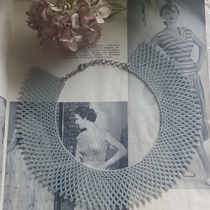 Naszyjnik Krywulka Szara Mat Leandra  nasz24.6