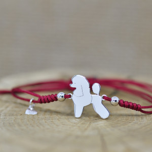 Pudel / Pudelek - bransoletka z psem, srebro 925