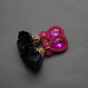 kolczyki lub klipsy sutasz z kwiatkami