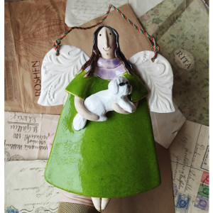 Aniołek z białym shitsu