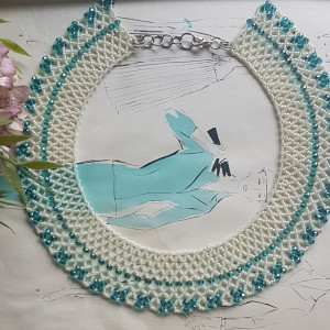 Naszyjnik Krywulka Emerald Kryształki