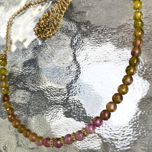 Naszyjnik tęcza w kwarcu