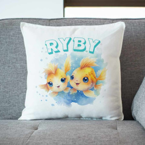 Poduszka znak zodiaku horoskop welurowa poduszka dla dziecka znaki zodiaku ryby