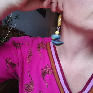 Kolczyki zwariowane kwiaty lekkie