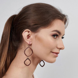 Geometryczne kolczyki z miedzi c712