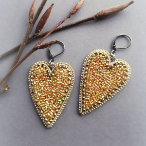 Kolczyki serca- złote