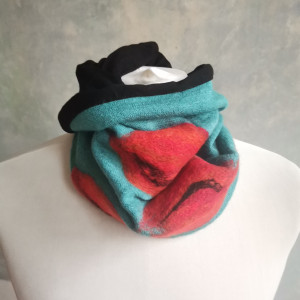 Czarna tuba komin filcowany