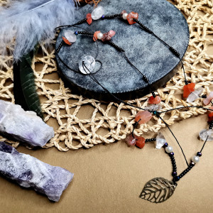 Naszyjnik boho minerały