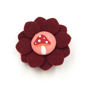 Spineczka do włosów kwiatek muchomorki