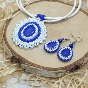 Celestial - ślubny zestaw bizuterii z koralików