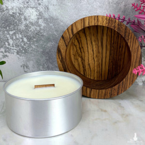 Sojowy wkład bezzapachowy do świecy w drewnianej osłonie 230 ml