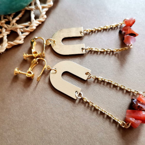 Klipsy lekkie z agatem