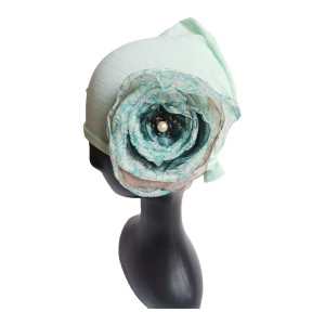 Opaska  uniwersalna materiałowa z kwiatem