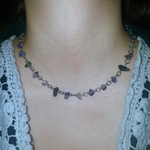 Naszyjnik z Fluorytem