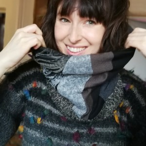 komin patchwork etno duży ciepły