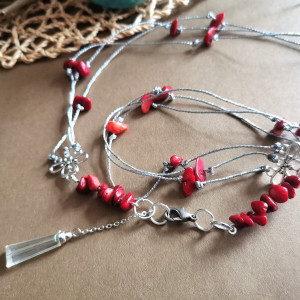 Naszyjnik boho minerały