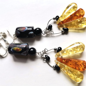 Klipsy lekkie koraliki