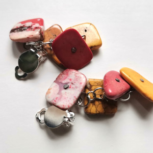 Klipsy lekkie koraliki