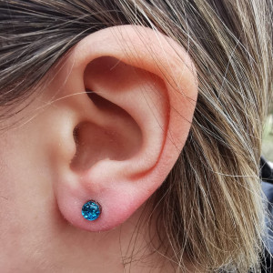 Kolczyki niebieskie mini